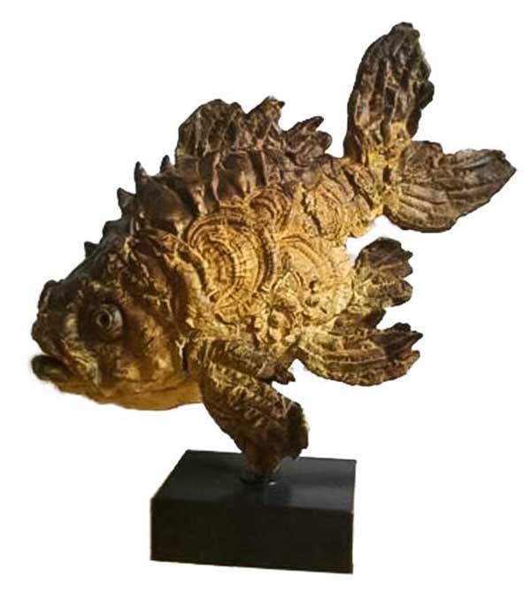 Pieter Vanden Daele Bronze Fisch „Valerius“ in Bad Tölz